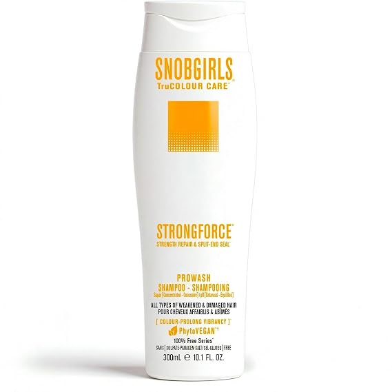 SNOB GIRLS STRONGFORCE Strengthening Shampoo, Damaged & Split-Ends, Vegan