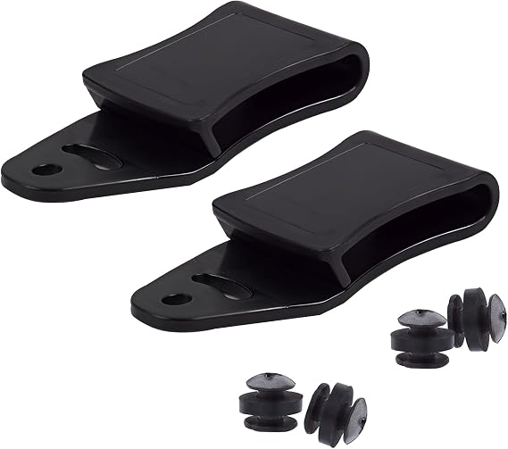 TacWare Cant Clips 2-Pack OWB Adjustable Belt Clips with Hardware Tuckable Universal Holster and Sheath Attachment TAC Grip Hook Design Made in USA