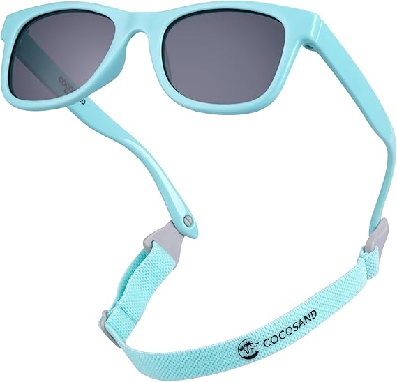 COCOSAND Flexible Polarized Baby Sunglasses with Strap