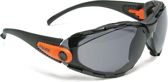 Elvex GG-40G-AF Go-Specs Safety Glasses,with Gray Hard Coated Polycarbonate Lenses & Graphite Frame