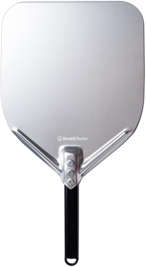 Brod & Taylor Bread Peel for Transferring Bread, Pizza or Flatbreads (11.75" x 12" Surface) Thin Edge, Lightweight, and Reduces Sticking