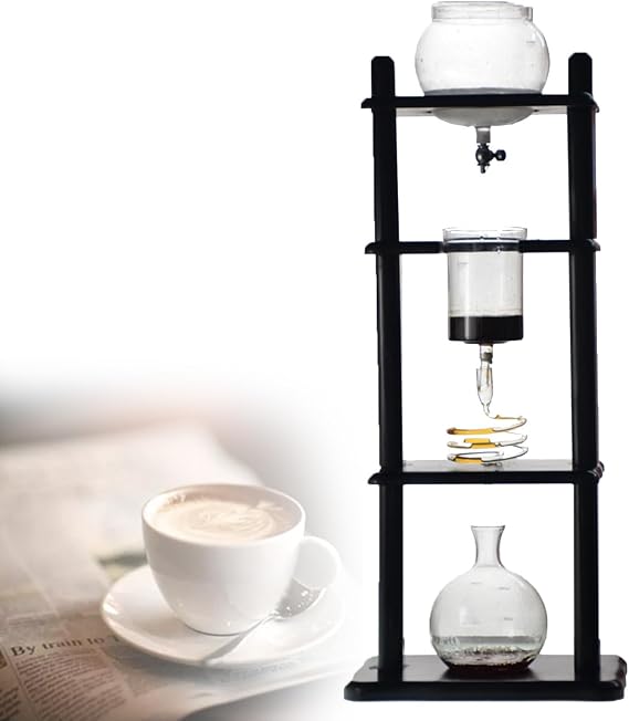 Premium Cold Brew Maker | Ice Coffee Drip Machine with Advanced Slow Drip Technology | Handcrafted Glass for Commercial Office