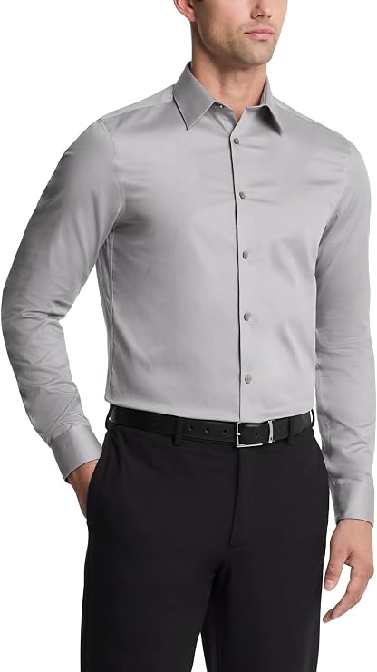 Calvin Klein Men's Dress Shirts Slim Fit Non Iron Solid