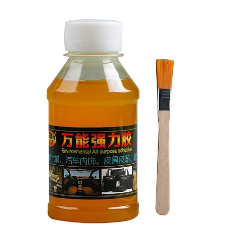 100ml Headliner Repair Glue Upholstery Fabric Strong Fabric Adhesive Glue Liquid Glue Car Inside Roof Cloth Repair Glue for All Leather Polyester Dolls Fabrics with 2 Brushes for Various Repair