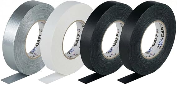 Adorama Pro-Gaff Gaffer Tape - Assorted, 4-Pack, 1" x 8 Yards