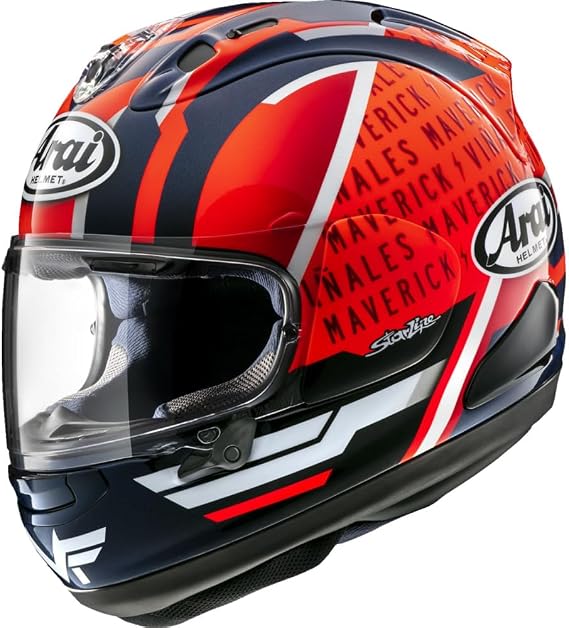 Arai Corsair-X Vinales-6 Unisex-Adult Street Motorcycle Helmet - Black/White/Red / X-Large