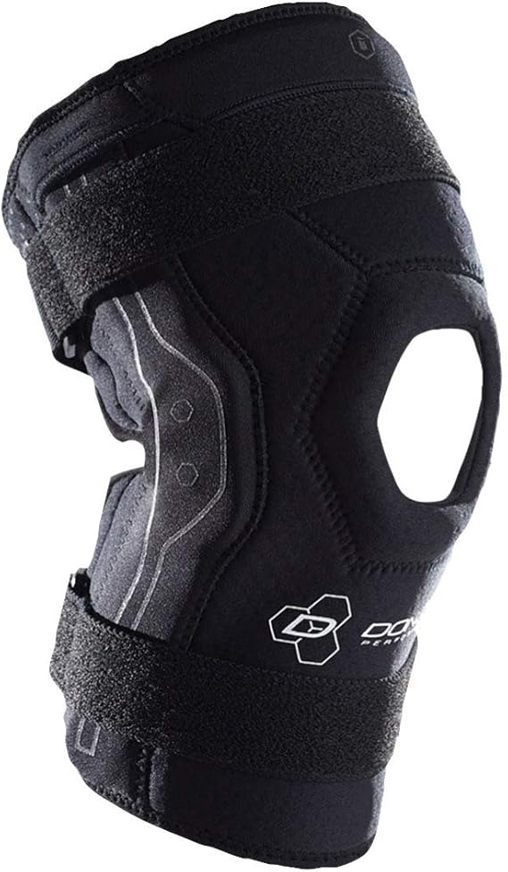 DonJoy Performance Bionic Knee Brace – Hinged, Adjustable Patella Support, Lateral / Medial Ligament (ACL, MCL, LCL), Meniscus, Knee Sprains for Soccer, Basketball, Skiing, Hockey, Running, Water