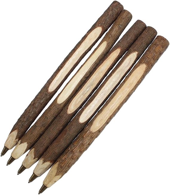 Gullor 5PCS Creative Original Ecological Wood Ballpoint Pen