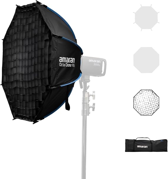 amaran Octa Dome 90 Softbox,One-snap Octagonal Bowens Mount Softbox