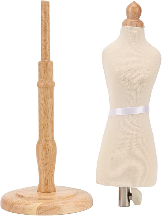 Dress Form Mannequin Torso, Female Dress Form Professional Beech Wood Durable Sewing Dress Form with Wooden Base for Clothing Dress Display
