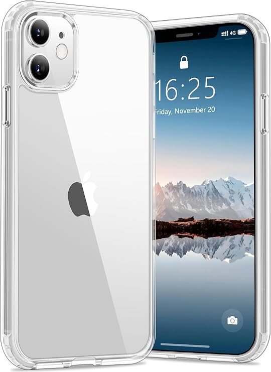 [SARARMAZ] iPhone 11 ile uyumlu Crystal Clear Mika Darbe Emici Şeffaf Kılıf (Şeffaf Mika Sararmaz, iPhone 11)