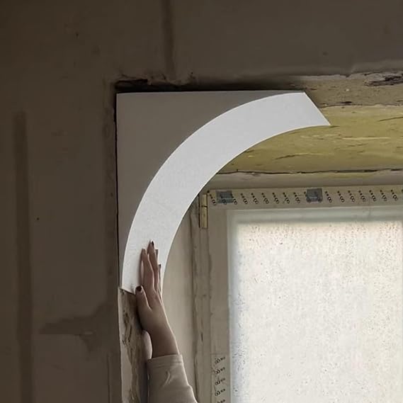 Rounded Arch Kit for Interior Decoration, Universal 2 Pieces Foam DIY Arch Doorway Kit, Elegant Circular Door Openings Trim Molding(18x18x18cm/7.1x7.1x7.1")