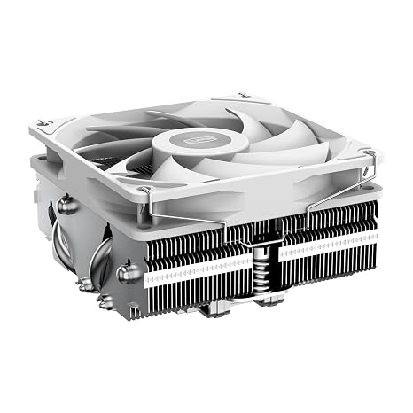 PCCOOLER RC400-53mm Düşük Profil CPU Hava Soğutucu, 4 Borulu (AGHP Teknolojisi), 90 mm PWM Fan, 2700 RPM, AMD AM4/AM5 & Intel LGA1700/1851/1200/1151/1150 Uyumlu Beyaz