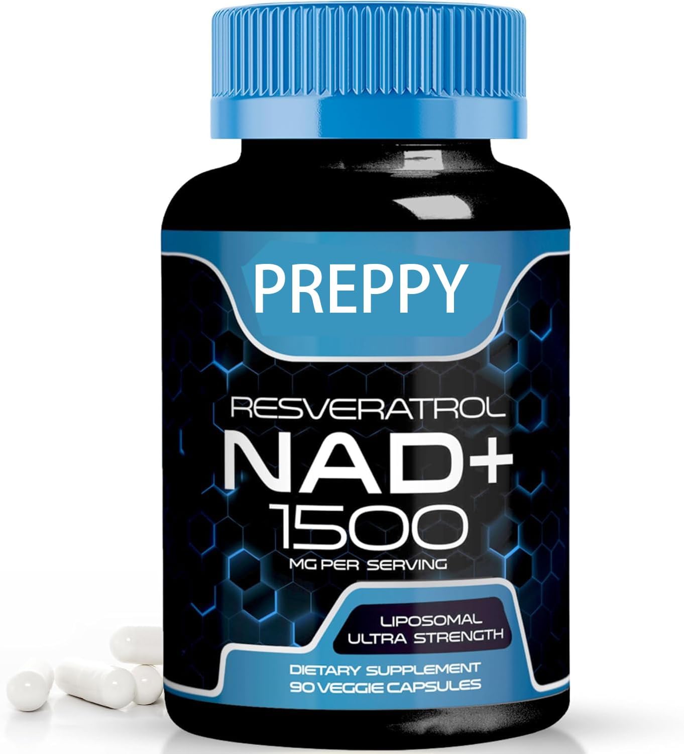 NAD Liquid Supplement, Nicotinamide Riboside & Resveratrol with PQQ, Boosts Cellular Energy, Focus & Healthy Aging 1pc, Apple