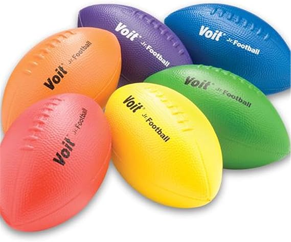 Voit Coated Foam 9 3/4" Football Set of 6