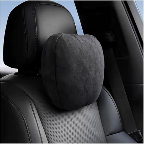 Junecarp Car Headrest Pillow,Breathable & Ergonomic Car Neck Pillow for Head & Neck Supporting,Headrest Pillows for Cars Interior Accessories for Comfortable Driving Experience (Black)