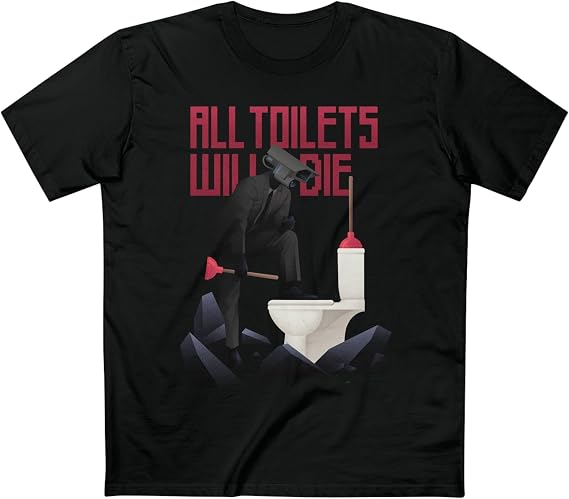 SKIBIDI TOILETTM All Toilets Tee Adult - Plungerman, DaFuqBoom Official Merch T-Shirt