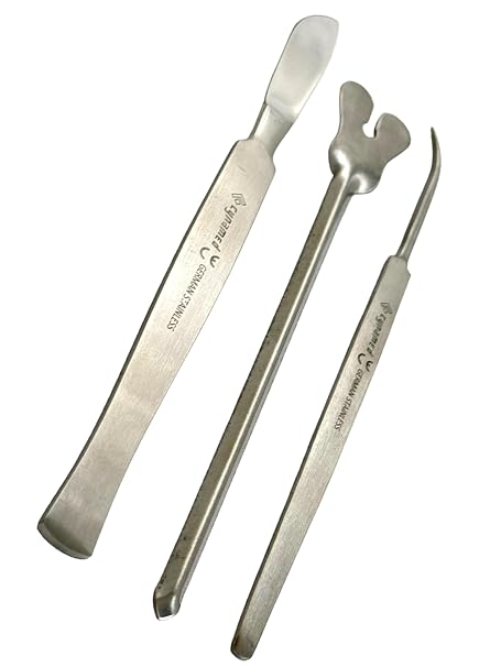 Artlab-Lab Dissection Dissecting Tool Set of 3 Each-Seeker with Curved Dissecting Seeker mall Probe Dissecting Scalpel Knife Butterfly Probe/grooved Director Students Lab Technicians