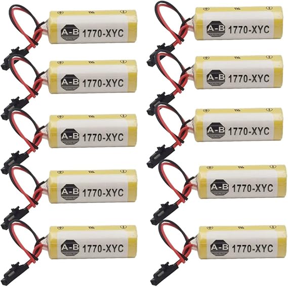 YICUAA 10pcs 1770-XYC 3V 1800mAh Battery for Allen Bradley PLC 1770-XYC/A 1770-XYB Cell Non-Rechargeable