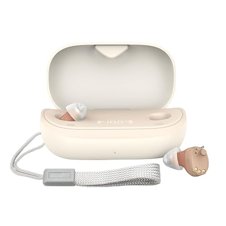 Ultra small rechargeable digital hearing aids for seniors,Premium Comfort Design and Nearly Invisible, 16-Channel Sound Processing, OTC