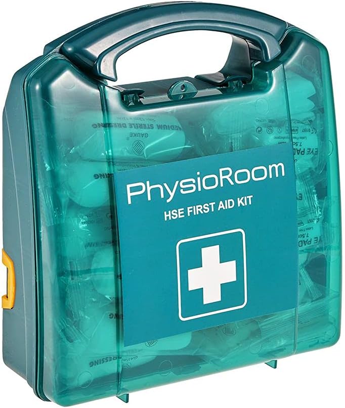 HSE Medical First Aid Kit | HSE Compliant Emergency Health Safety Supplies in Portable Protective Hard Case | 10 Persons Box Use in Workplace, Office, Warehouse, Home, Car Hiking Workplace & Travel