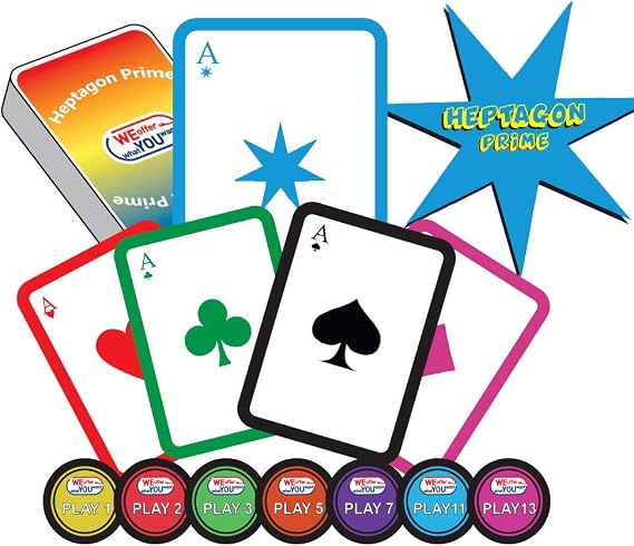 WEofferwhatYOUwant HeptagonPrime, 5 Suit Deck, Strategy Card Game