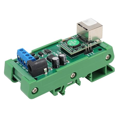 RS485 to Ethernet Converter, 12V Sturdy Wide Purpose Ethernet to RS485 Module 9600BPS TVS Anti Surge Protection for Smart Home (with Casing)