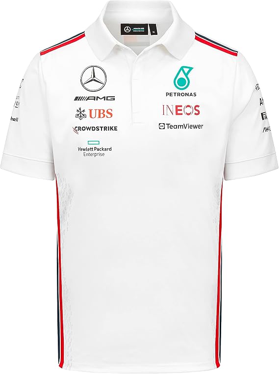 Mercedes AMG Petronas Formula One Team - 2023 Team Polo - White - Men - Size: S