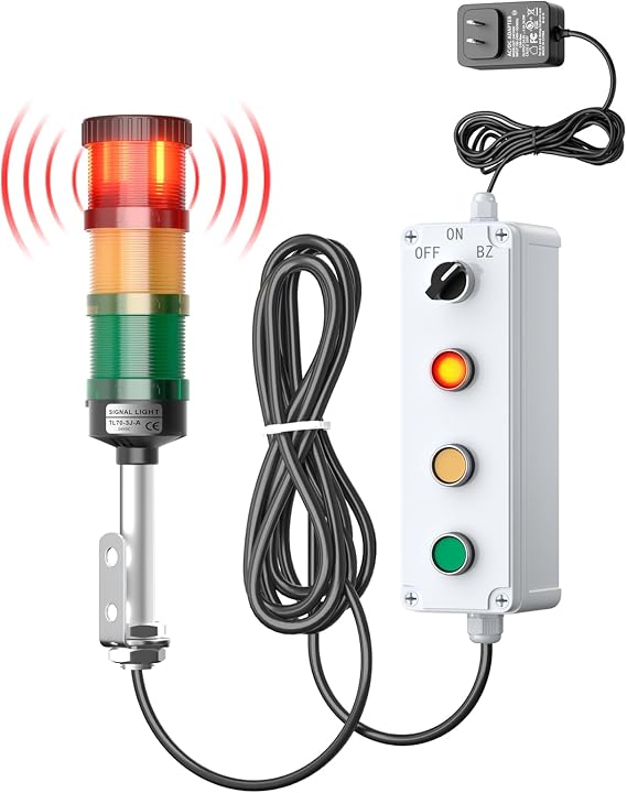 3 Stack Super Bright LED Andon Tower Light with Buzzer