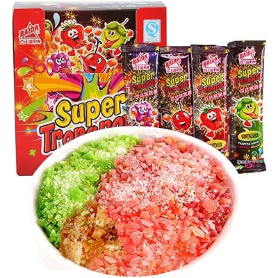 Jumping Candy Pop Pop Candy Candy Fruit Flavor Makes a Sound When Put in the Mouth Can Also Be Used on Fruit and Pudding Individually Wrapped Assorted Chinese Snacks Candy Sweets 130g2 Boxes