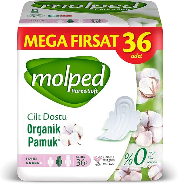 Molped Pure&Soft Ultra Hijyenik Ped Uzun Mega Fırsat 36 Adet