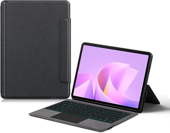 Keyboard Case Compatible with Huawei Matepad 11.5S 11.5" (2025) Tablet,Backlit Keyboard QWERTY Keyboard Layout,PU Leather Adjustable Stand Protective Case