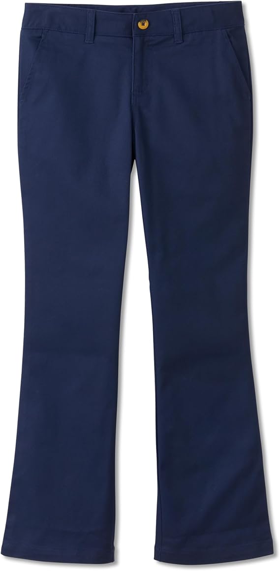 French Toast Girls' Adjustable Waistband Bootcut Stretch Twill Pant