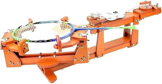 Badminton Stringing Machine with Winch, 6-Point Locking, 60LB DIY Racket Frame Threading for Easy Badminton Racket Setup, Ideal for Racquet Sports Enthusiasts