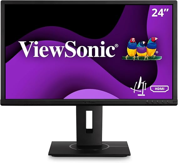ViewSonic VG2440 24 Inch 1080p VA Ergonomic Computer Monitor, USB, HDMI