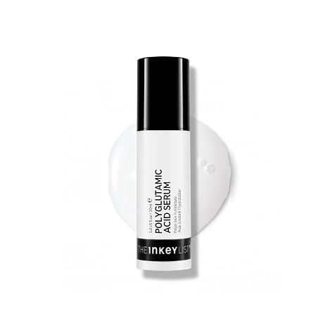 The INKEY List Polyglutamic Acid Serum 1 fl oz | 3% Polyglutamic Acid Surface Hydrator Locks in Moisture to Smooth Fine Lines and Enhance a Dewy, Radiant Finish