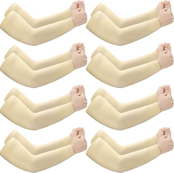 Janmercy 8 Pairs Arm Sleeves Thin Skin Protectors