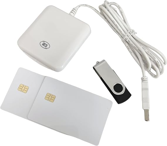 USB ACR38_I1 CAC PC/SC Contact Smart Chip IC Card Reader Writer Support ISO7816 A B C Memory Cards with 2PCS SLE4442 Chip Card, 1PCS SDK Kit (Install Driver Required) by XCRFID