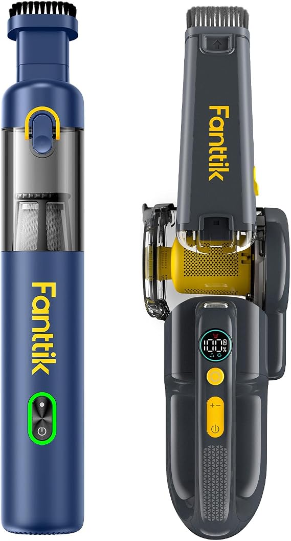 Fanttik Fold V10 Ultra Deluxe Handheld Vacuum Cordless V8 Mate Upgraded Cordless Car Vacuum Blue