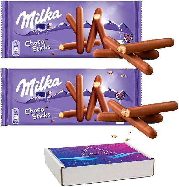Millka Choco Crunchy Stix 112g - Pack of 2 - Delicious Crunchy Biscuit Choco Sticks