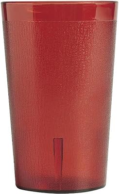 Cambro 800P2156 Colorware Ruby Red 7.8 Oz Plastic Tumbler - 24  CS