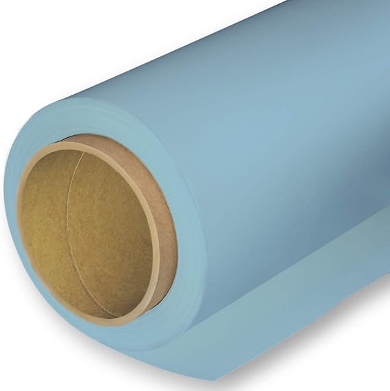 Huamei Seamless Photography Background Paper, Photo Backdrop Paper 107-Inches Wide x 36-Feet (Sky Blue)