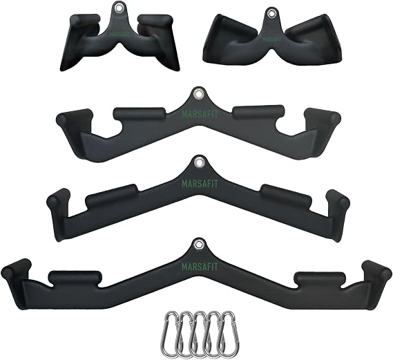 LAT Pulldown Attachments, Wide Grip LAT Pull Down Bar, T Bar Row Attachment, V Bar Tricep Bar, Strength Training Back Bar for Home Gym Exercise Cable Machine