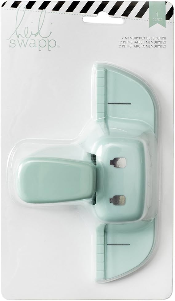 Heidi Swapp MemoryDex Hole Punch Tool, for Photos, Notes, Reminders, Adress Books, Make Perfect Holes in Cards and Photos, Scrapbooking, Journaling, Embellishments, Card Making, Crafting