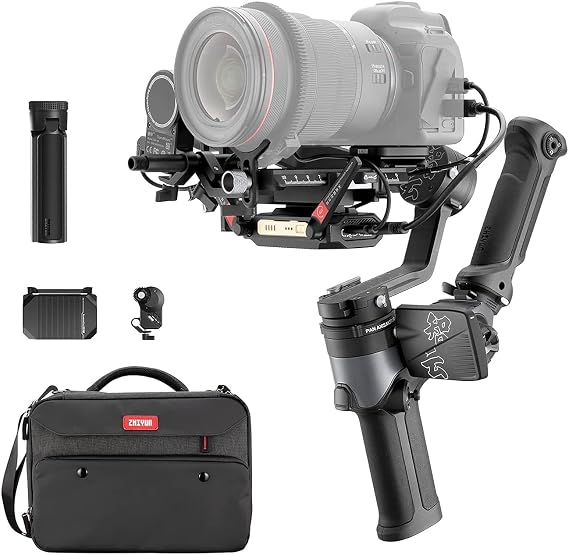 Zhiyun Weebill 2 Pro+, 3-Axis Gimbal Stabilizer for DSLR & Mirrorless Cameras 2.88" Touchscreen, W Image Transmitter AI, Focus/Zoom Control Motor 2.0 and Mastereye Visual Controller VC100