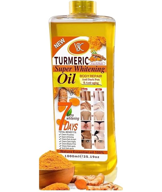 Turmeric Oil Super Whitening Face & Body Moisturizer Nourishing Anti-aging Correct Spots Wrinkle Skincare Essential oil 1000ML/35.19