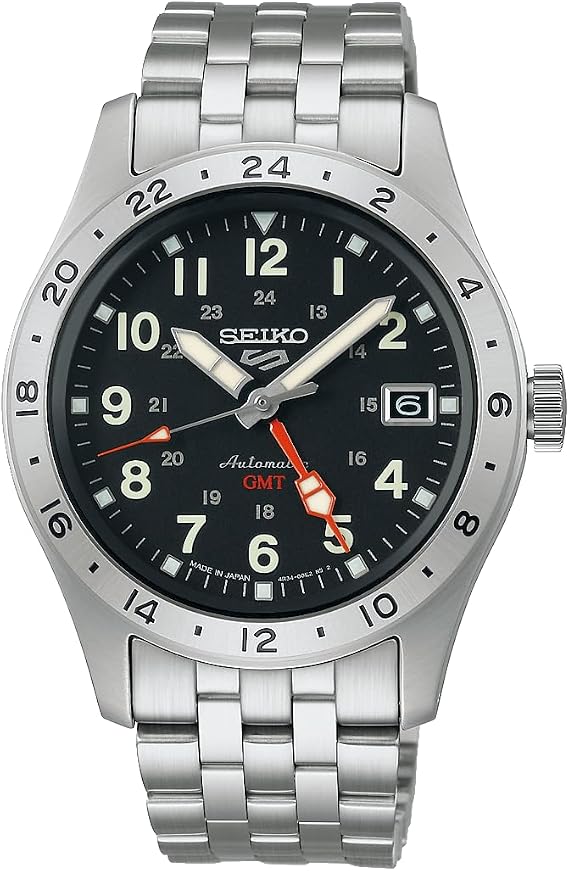 Seiko 5 Sports Five Sports Field GMT "Sports style" Mechanical Automatic with hand winding Men's Watch, Bracelet Type