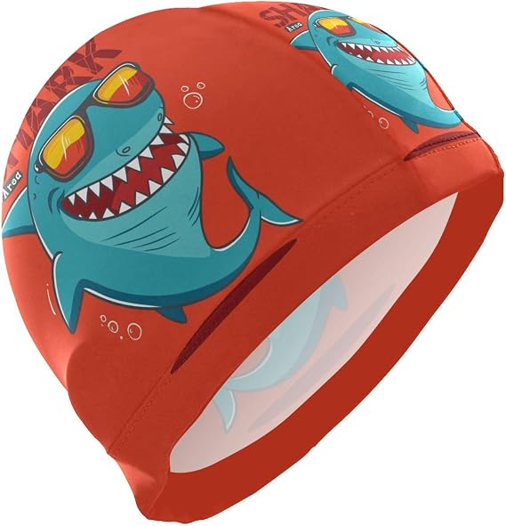 Swimming Cap Unisex Adult Swim Cap Polyester Creative Funny Pattern