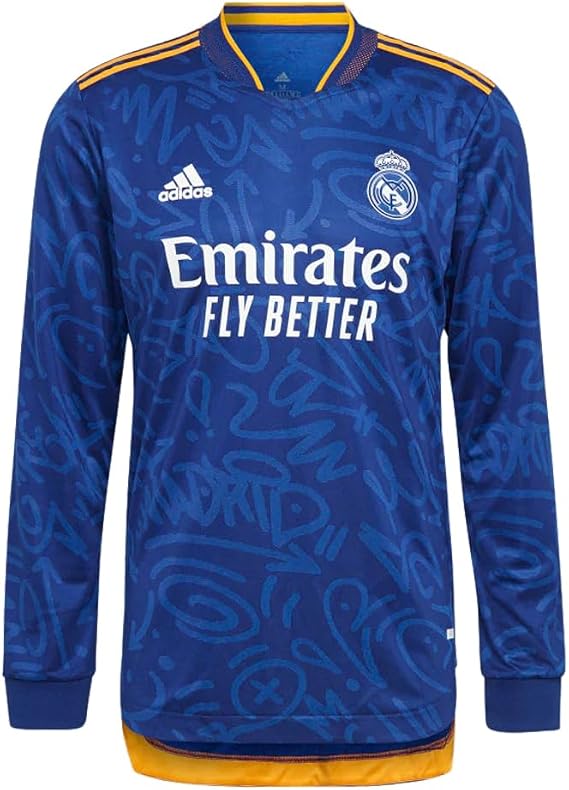 adidas Real Madrid Authentic Long Sleeve Away Jersey (XL)