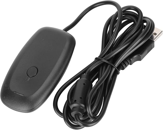 Gecheer Wireless Gaming Receiver Adapter, PC USB Controller Dongle for 360, ABS Material, Compatible with 4 Controllers & Headsets, Plug and Play